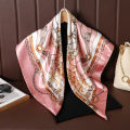 1pcs 90*90cm Square Silk Scarves Women Hijab Shawls Fashion Print Kerchief Femme Head Scarf Foulard Bandana Beach Head Scarf bandana for girls. 