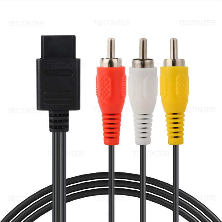 1.8m AV Cable Composite Video Cord 6 Feet Line Compatible with 64/N64/GameCube/SNES TV Game Console Accessories