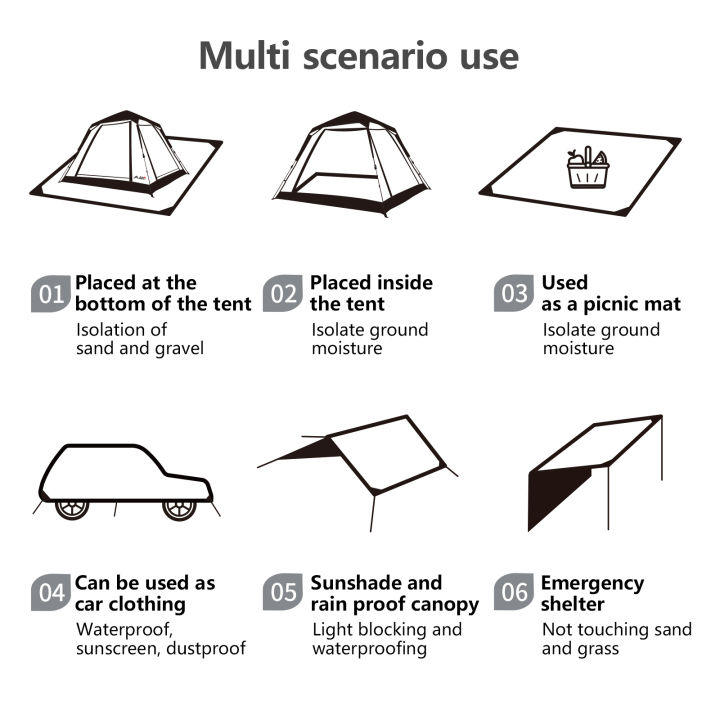 BISINNA%20Camping%20Mat%20Portable%20Picnic%20Mat%20Waterproof%20Tent%20Floor%20Trap%20Pocket%20Tent%20Footprints%20for%20Beach%20%20Hiking%20Camping%20Equipment%20-%20Image%204