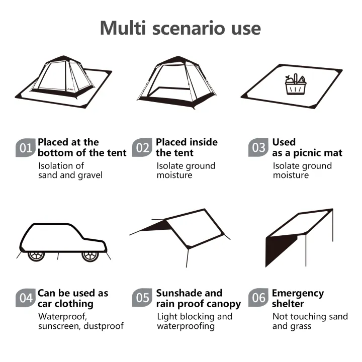 BISINNA%20Camping%20Mat%20Portable%20Picnic%20Mat%20Waterproof%20Tent%20Floor%20Trap%20Pocket%20Tent%20Footprints%20for%20Beach%20%20Hiking%20Camping%20Equipment%20-%20Image%204