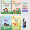 Copybooks Pen Magic Copy Book Free Wiping Writing Sticker Practice for Calligraphy Kids Learning Books Grooves Template Design. 