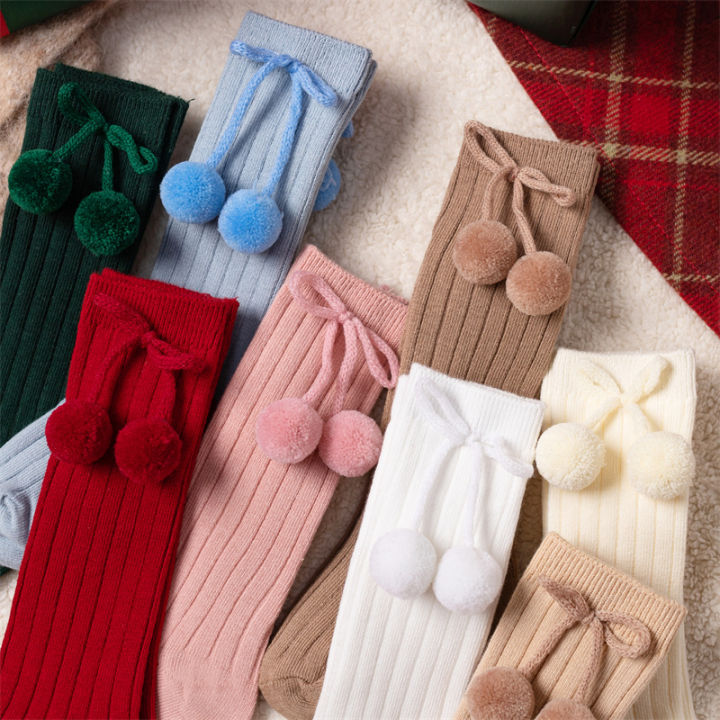 3Pairs/Lot%20Baby%20Ball%20Knee%20High%20Socks%20Soft%20Cotton%20Kids%20Girls%20Cute%20Stripe%20Solid%20Sock%20Spanish%20Children%20Long%20Socken%20For%200-8Years%20-%20Image%203