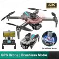 G.P.S BRUSHLESS MOTOR Drone PRO WIFI 4K Dual Camera Foldable Pocket Mini Size Tracked Quadcopter Drone Camera Apps Controlled. 