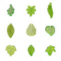 【Stylish】 30pcs/lot Green Plastic Leaf Charms Leaves Beads Pendants For Diy Necklace Bracelet Earrings Jewelry Making Handmade Crafts. 