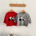 Toddler Loose Fit Knit Sweater Adorable Panda Print Top Cozy Long Sleeve Pullover Soft Unisex Winter Casual Wear. 