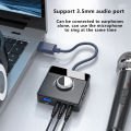 Nworld USB External Sound Card 3 Ports To 3.5mm Jack Driver-Free Volume Adjustable Sound Card External Stereo Audio Adapter. 