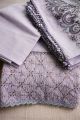 Premium Lavender Embroidery Three Piece Set with Exquisite Sequin Detailing.. 