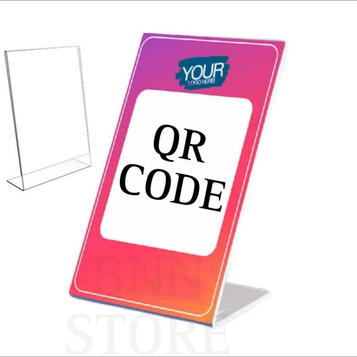 Customize Desktop QR code stand brochure stand Leaflet display stand for desktop 8"x6" Menu display