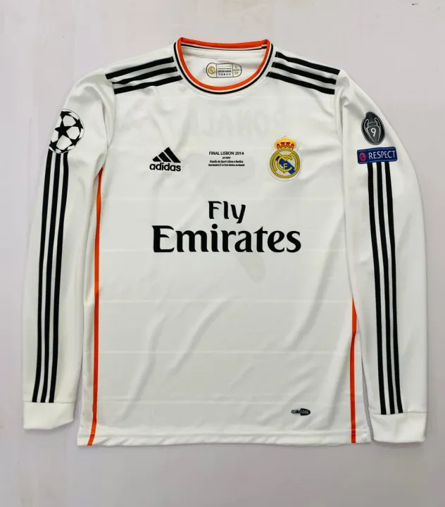 Real Madrid 2013/14 UCL Final Jersey – Ronaldo 7 | Long Sleeve | Fly ...