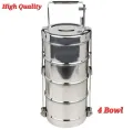 New High Quality 4 Bowls Stainless Steel Tiffin Carrier/Tiffin Box-1 Piece. 