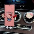 Cute Hello Kitty Girl Car Phone Holder Air Vent Mount Stable Anti-Shake Phone Stand Mini Silent Navigation Holder Car Decor .