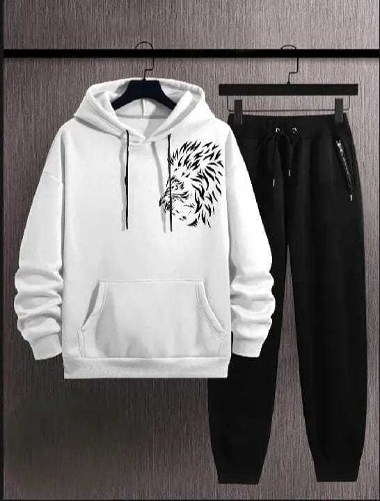 SIDE LION NEW ARRIVALS WINTER WARM FLEECE PREMIUM HOODIE TROUSER TRACKSUIT FOR MEN - HOODIES FOR MEN - HOODIES FOR GIRLS - MEN HOODIES - WINTER CLOTHES FOR GIRLS - DRESS FOR GIRLS - PREMIUM TRACKSUIT FOR MEN - TRACKSUIT FOR BOYS - TRACKSUIT FOR MEN - TRAC