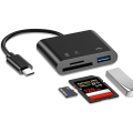 USB C SD Card Reader for iPhone 15-17 iPad Mac pro Air with USB a Port Micro SD Memory Card Adapter Camera Card Reader. 
