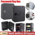 Key Cabinet Wall Mount 20 Key Hooks Key Management with Key/Code Lock Key Cabinet Security Lock Box Key Holder Box Wall Mount. 