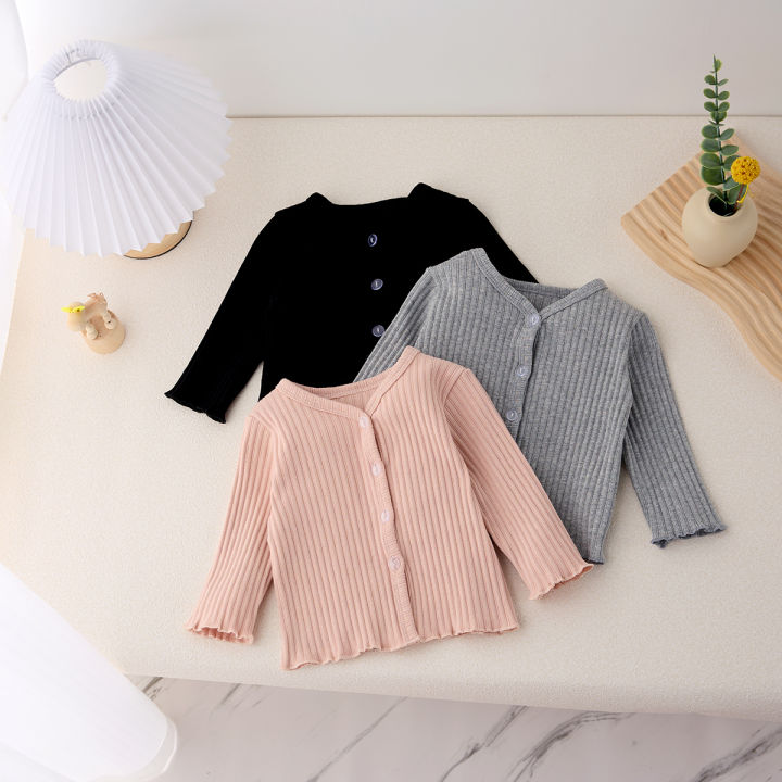 Baby%20knitted%20cardigan%20girls%20children's%20clothes%20spring%20pit%20strip%20princess%20solid%20color%20top%20western%20style%20coat%20-%20Image%202