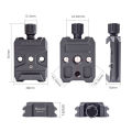 Aluminum Alloy Quick Release QR Plate Clamp with Arca QR Plate Slot 3/8-inch & 1/4-inch Screw Hole for  RS2/RSC2/RS3 QR Plate. 