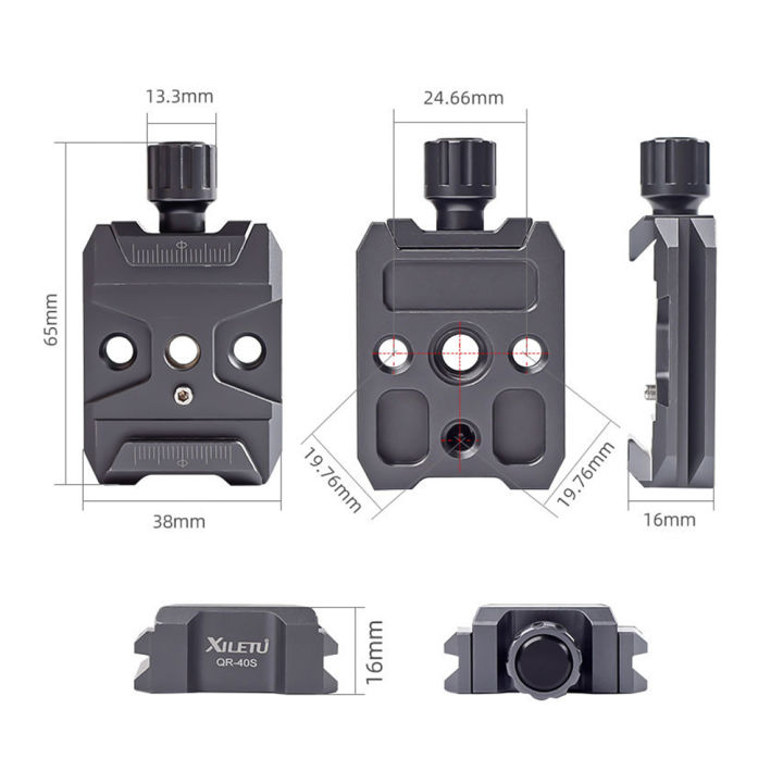Aluminum%20Alloy%20Quick%20Release%20QR%20Plate%20Clamp%20with%20Arca%20QR%20Plate%20Slot%203/8-inch%20&%201/4-inch%20Screw%20Hole%20for%20%20RS2/RSC2/RS3%20QR%20Plate%20-%20Image%202