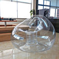 Transparent Inflatable Lounge Chair, Indoor and Outdoor Clear PVC Inflatable Single Sofa for . 