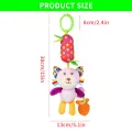 1PC Baby stroller hanging toy 0-1 year old ring bell tooth glue animal wind chime bed hanging soothing hand puppet. 