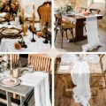 1pc Cheesecloth Table Runner Country Style Gauze Cheese Cloth Tablecloth For Wedding Bridal Shower Baby Shower Birthday Party. 