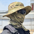  Boonie Cap Balaclava Hat Suit Foldable Soft Hat Outdoor Hunting Fishing Wide Brimmed Hat Sunscreen Caps. 