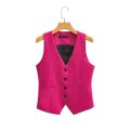 Women Fashion V Neck Sleeveless Pockets Short Vest Jacket Office Lady Single Breasted Casual Slim WaistCoat Tops CT2208. 