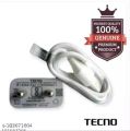 Tecno 10W charger with type B cable.