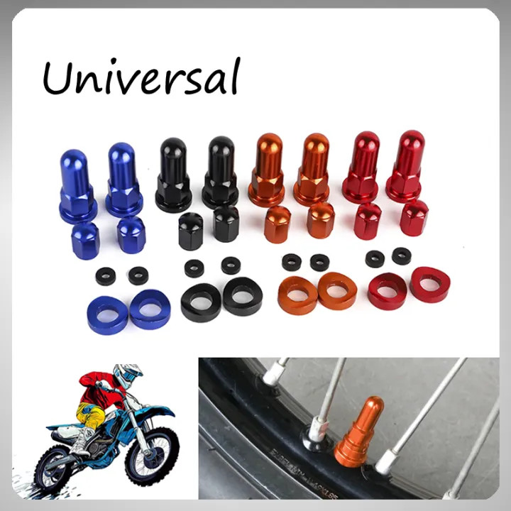 Motorcycles CNC Valve Cap Rim Lock Nuts Bolts Spacer For KTM HUSQVARNA ...