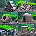 Ceramic Aquarium Decoration Fish Shrimps Shelter House Pottery Scorpion House Canister Simulation Stone Fish Tank Decor Great. 
