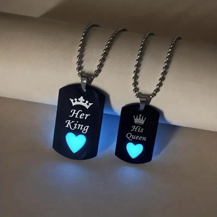 Stainless%20Steel%20Luminous%20Love%20Heart%20Her%20King%20&%20His%20Queen%20Crown%20Pendant%20Necklace%20for%20Women%20Couple%20Necklace%20Jewelry%20-%20Image%207