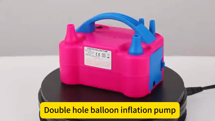 Portable Electric Balloon Air Pump – Dual Nozzle Balloon Inflator with Tying Tool, 3-Second Fast Inflation, 110V/220V Plug-In | Shock-Resistant Balloon Blower for Parties, Weddings & Birthdays