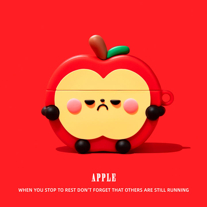 Creative 3D for Airpids 4th Generation Earphone Case, for Apple Airpods Pro 2 Protective Case 3rd Generation Red Fruit  Gift