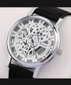 Skaliton double sided glass transparent watch for men/women/boys & girls skeleton watch for men / boys  slimy watch leather watch best quality watch for boys one of the best look. 