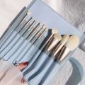 10PCS Soft-Bristled Makeup Brushes Morandi Color Portable Makeup Brush Set Novice Beginners Advanced Full Set of Makeup Tools. 