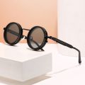 ND9 Anti-UV Sunglasses Round Retro Adjustable Dimming Sunglasses with Glasse Case 9 Level Dimming Fishing Sunglasses Driving.