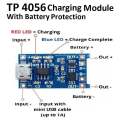TP 4056 Charging Module | 1A 18650 Lithium battery Charger Module Micro USB | TP4056 IC Module With Battery Protection BMS - 3.7V. 