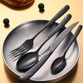 24pcs Stainless Steel Tableware Set, Including Knife, Fork, Spoon, Coffee Spoon and Box, Suitable for Kitchen and Restauran.