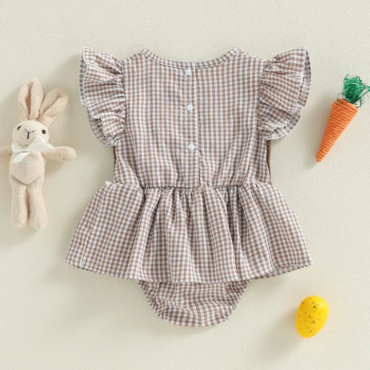 Summer%20Easter%20Infant%20Baby%20Girl%20Bodysuit%20Fly%20Sleeve%20Letter%20Embroidery%20Lace%20Playsuit%20Casual%20Clothes%20-%20Image%203