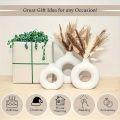 Durable Plastic Modern Decorative Donut Vase - Elegant Nordic-Inspired Centerpiece for Living Room, Bedroom & Desk - Perfect for home decoration item. 