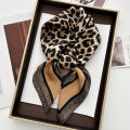 Luxury Floral Print Female Satin Neck Scarf Square Hair Scarves Foulard Head Band Shawls Wraps Neckerchief Bandana Women. 