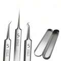 1/3/8PCS stainless steel blackhead removal tool kit, blackhead clip, tweezers, beauty face blackhead remover, acne needle tool.
