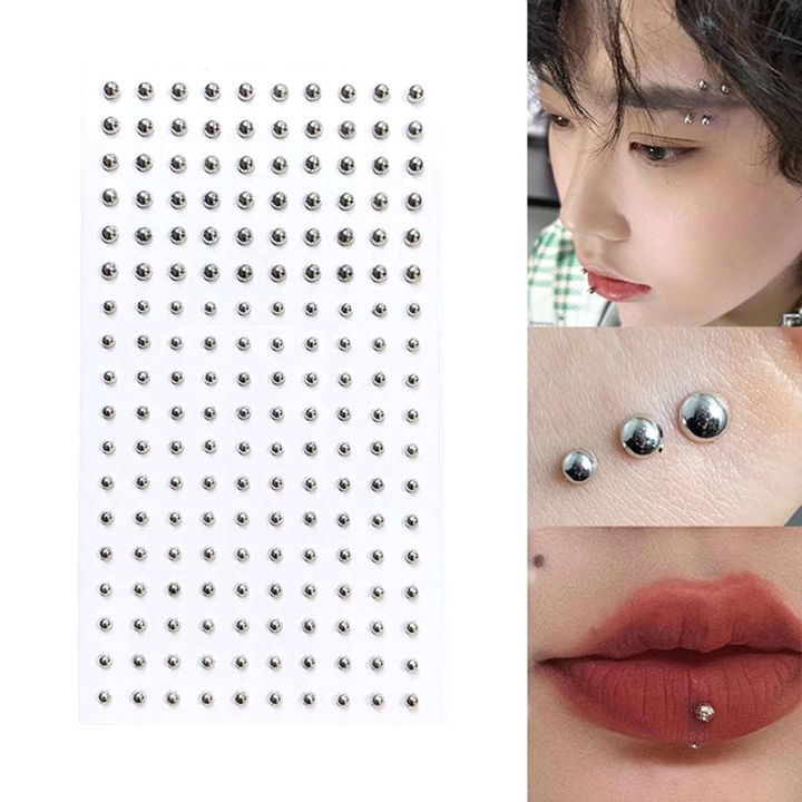 Diamond Sticker Fake Nose Stud Self Adhesive Rhinestones Non Piercing ...