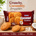 Khajurico Coconut Cookies 150g | Crispy Coconut Flavored Biscuits | Sweet Crunchy Tea Time Snack for Kids & Family ( Pack of 2). 