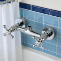 Bathtub Faucet Wall Mounted Mixer Valve Bathroom Shower Faucets Household Double Handle Sprinkler Faucet Hot and Cold Tap. 