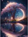 Diamond Painting 5D DIY Fantasy Moon Tree Landscape Full Drill Rhinestones Mosaic  Handmade Products Home Decor Gift. 