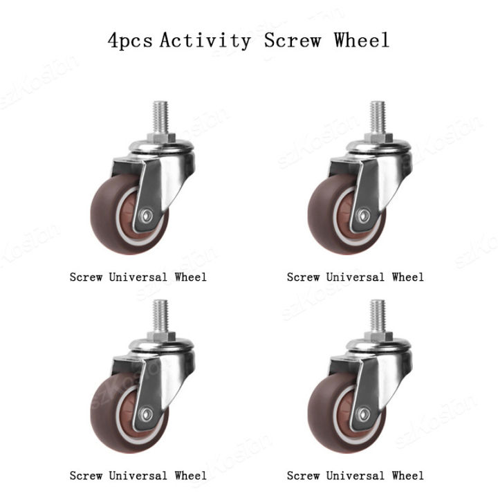 4%20Pcs%201.5%20Inch%20Universal%20Stem%20Caster%20Wheels%20TPR%20Screw%20Lever%20Castors%20Swivel%20Stem%20Wheels%20with%20M8%20Thread%20Rods%20for%20Carts%20Furniture%20-%20Image%207