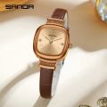 SANDA Fashion Square Women Watch Classic Leather Quartz Watch Top Brand Luxury Waterproof Ladies Wristwatch Girlfriend Gift. 
