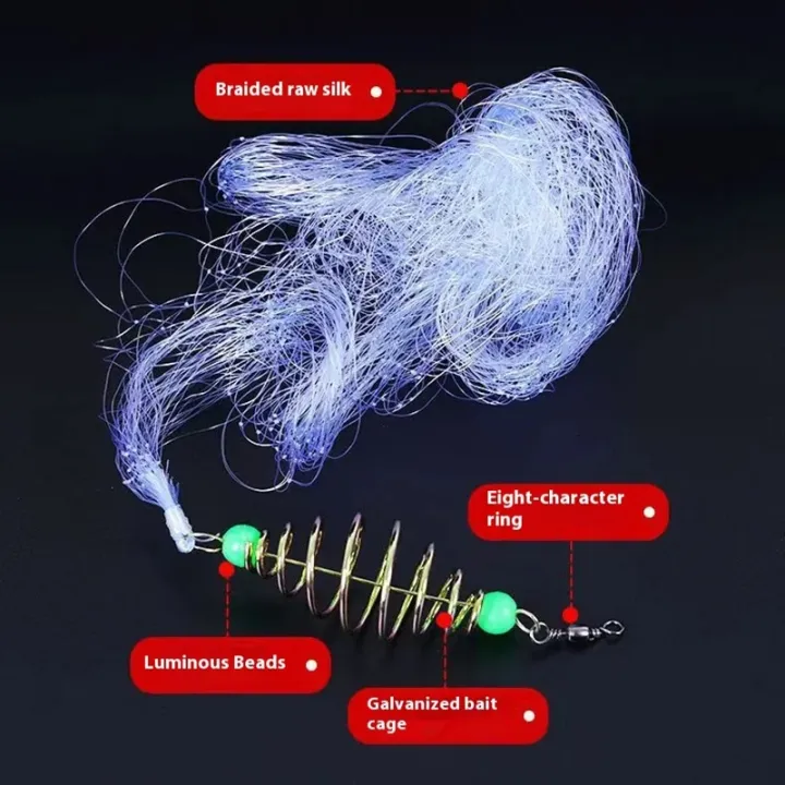 12%20Size%20Fishing%20Net%20Trap%20Mesh%20Luminous%20Bead%20Netting%20Sea%20Fish%20Net%20Sticky%20Tackle%20Design%20Copper%20Shoal%20Cast%20Gill%20Feeder%20Fishing%20Trap%20-%20Image%202