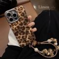 Luxury Bling Glitter Leopard Print with Lanyard Phone Case for IPhone 11 12 13 14 15 17 Pro Max 16 Plus 7 8 X XR XS Back Cover. 