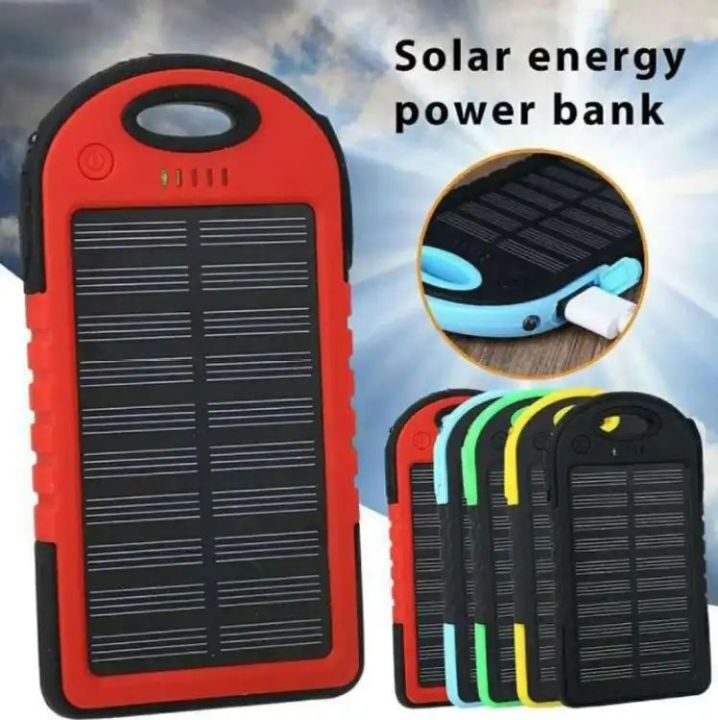 Solar Charger, Portable Solar Power Bank Waterproof/Shockproof